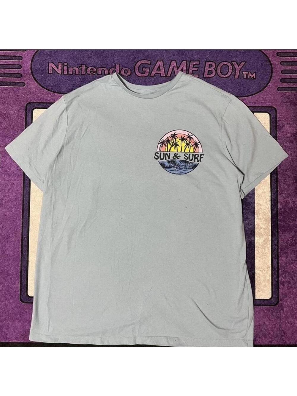 light blue Sun & Surf XL skater cotton t-shirt